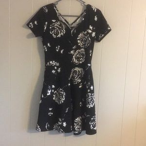 B&W Floral Dress